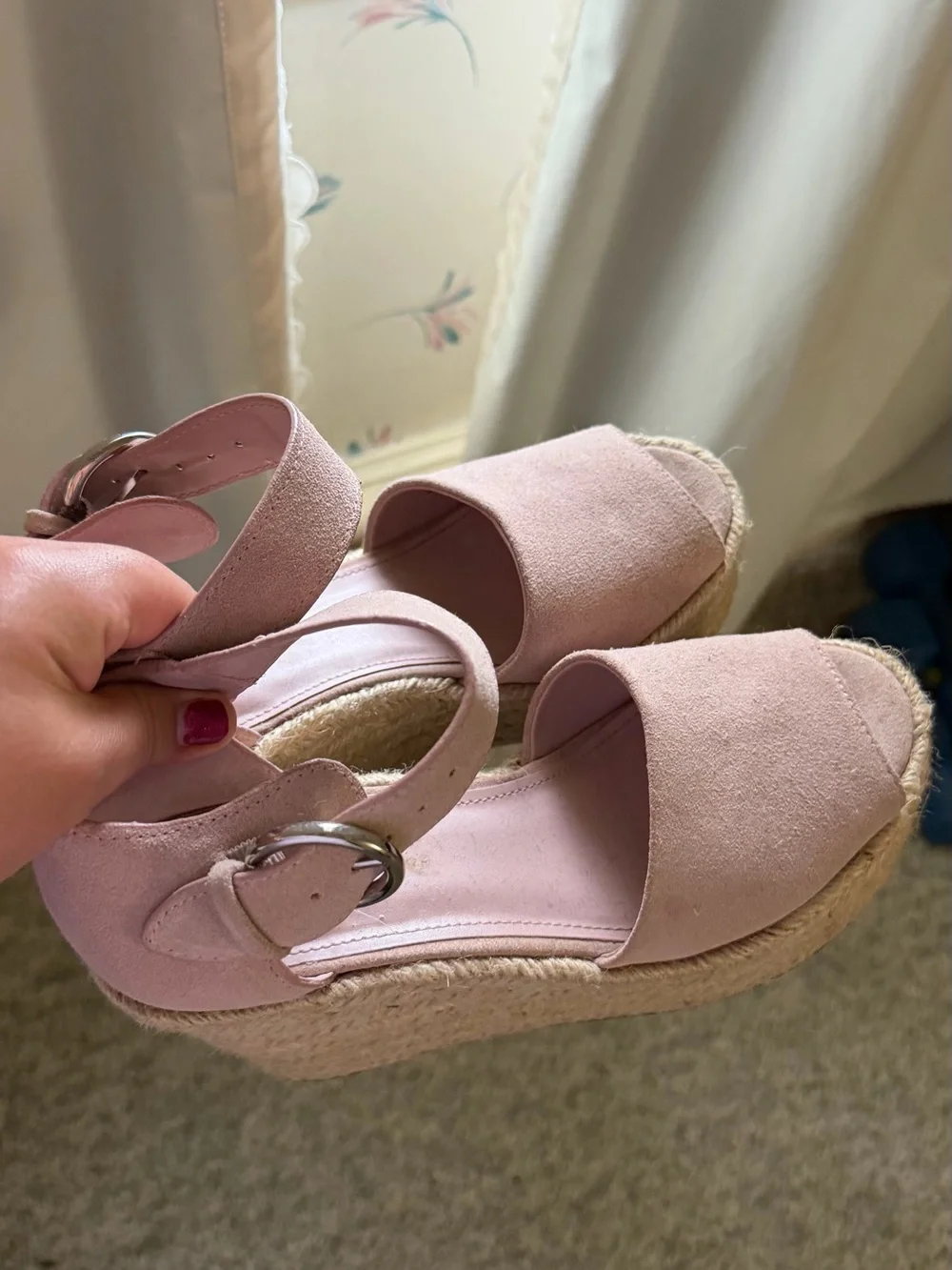 Women’s Pink Espadrille Wedge Sandals - Marc Fisher